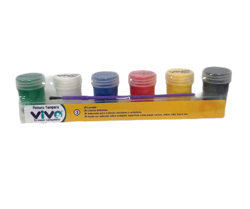 PINTURA TEMPERA VIVO 6 UND.