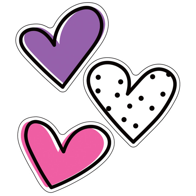 DOODLE HEARTS CUTOUTS