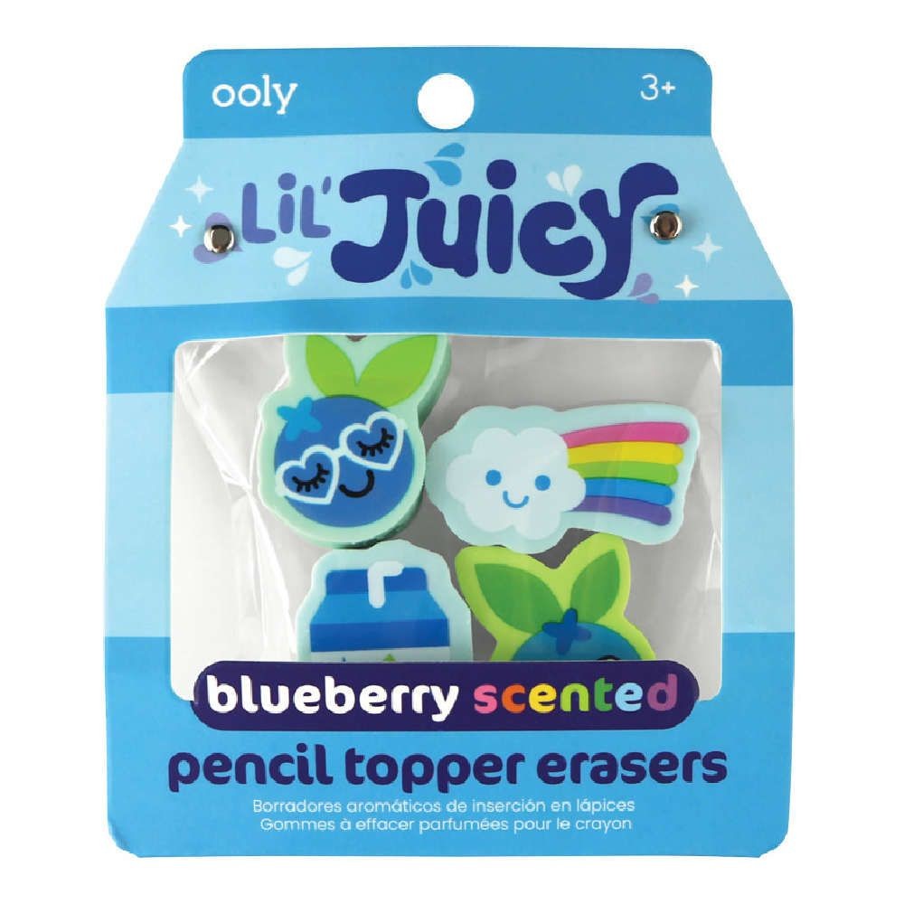PENCIL TOPPER ERASERS BLUEBERRY SCENTED OOLY
