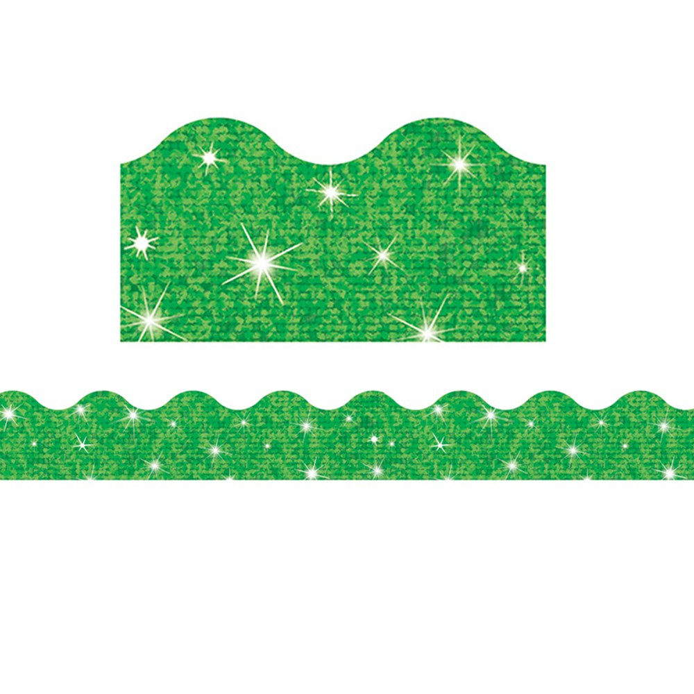 GREEN SPARKLE BORDERS