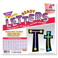 4 ALPHA-BEADS LETTERS