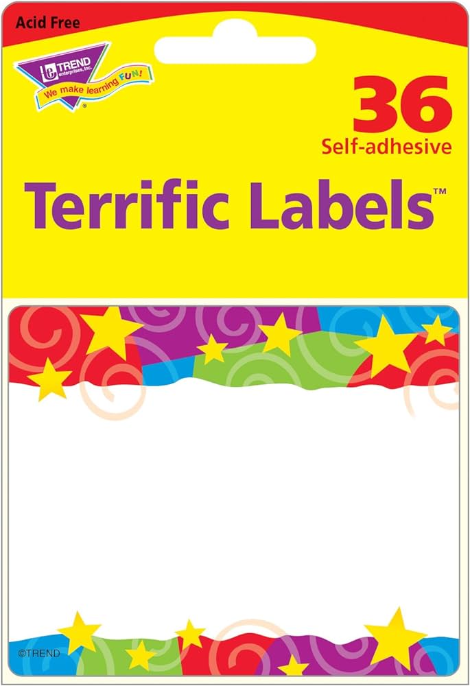 STARS `N SWIRLS NAMETAGS