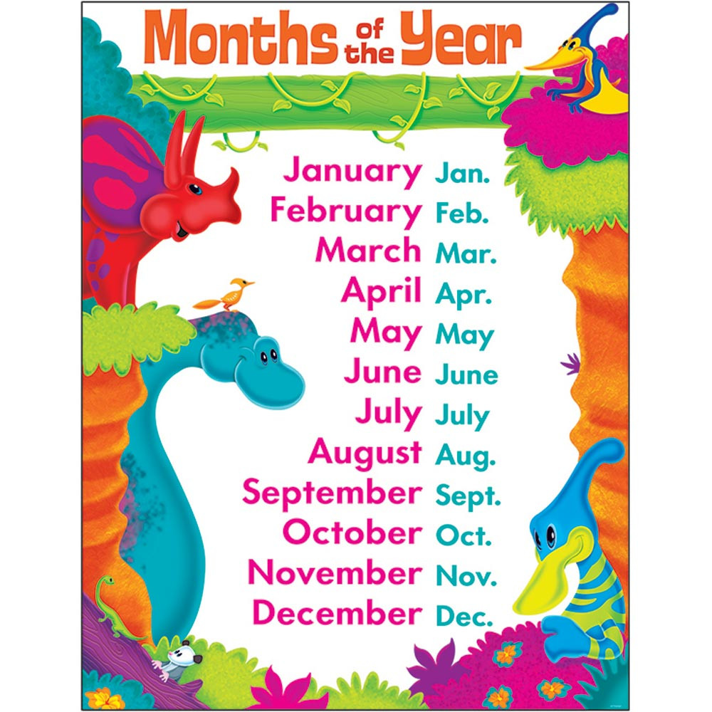 Months of Year Dino-Mite Pals