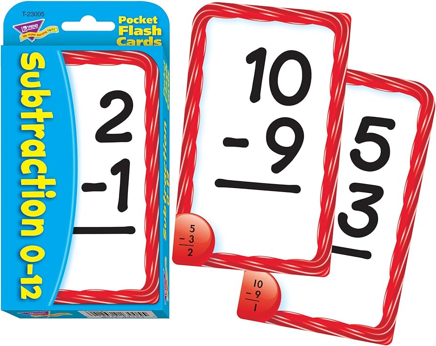 SUBSTRACTION FLASH CARDS