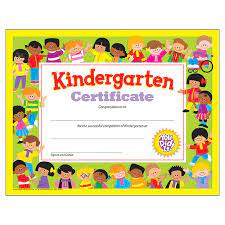 KINDERGARTEN CERTIFICATE