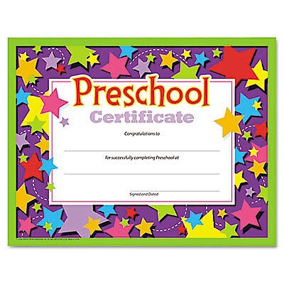 PRESCHOOL CERTIFICATE