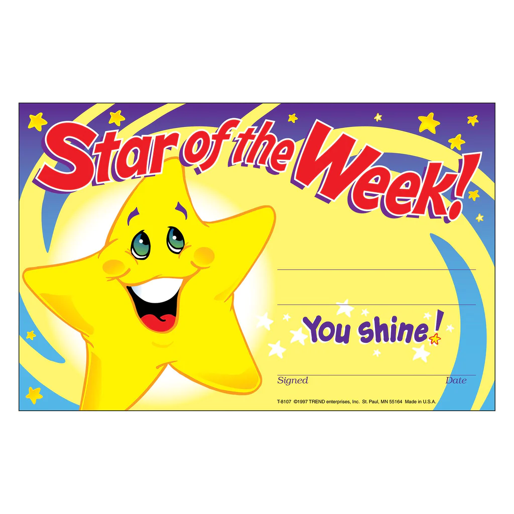 STAR OF THE WEEK! AWARDS