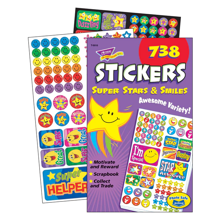 SUPER STARS & SMILES STICKER BOOK
