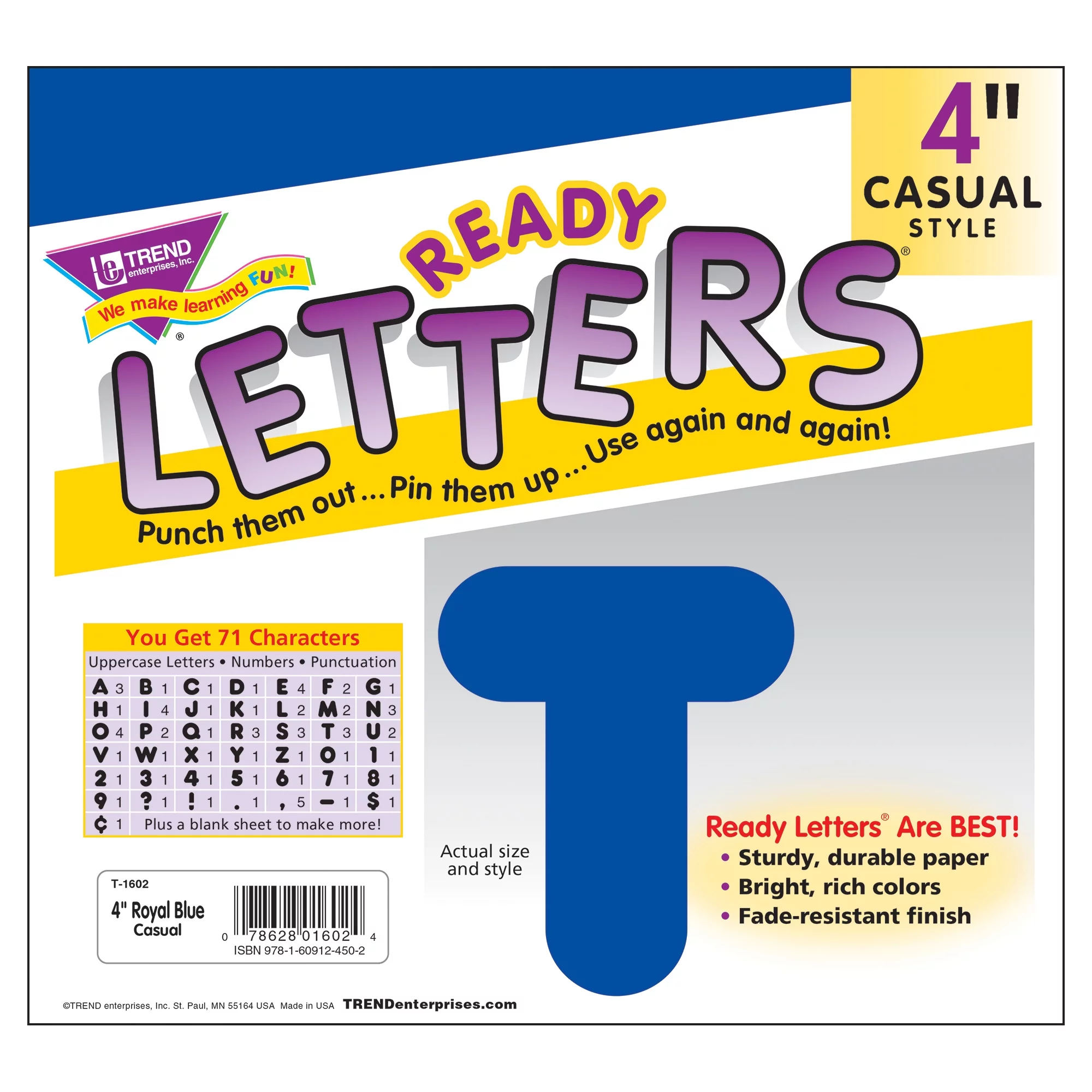 READY LETTERS 4 ROYAL BLUE