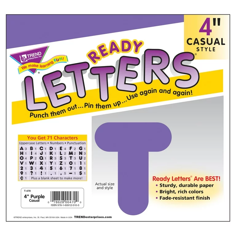 READY LETTERS PURPLE 4