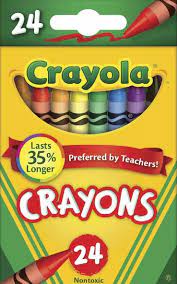 CRAYONS 24 CRAYOLA LASTS 35% LONGER