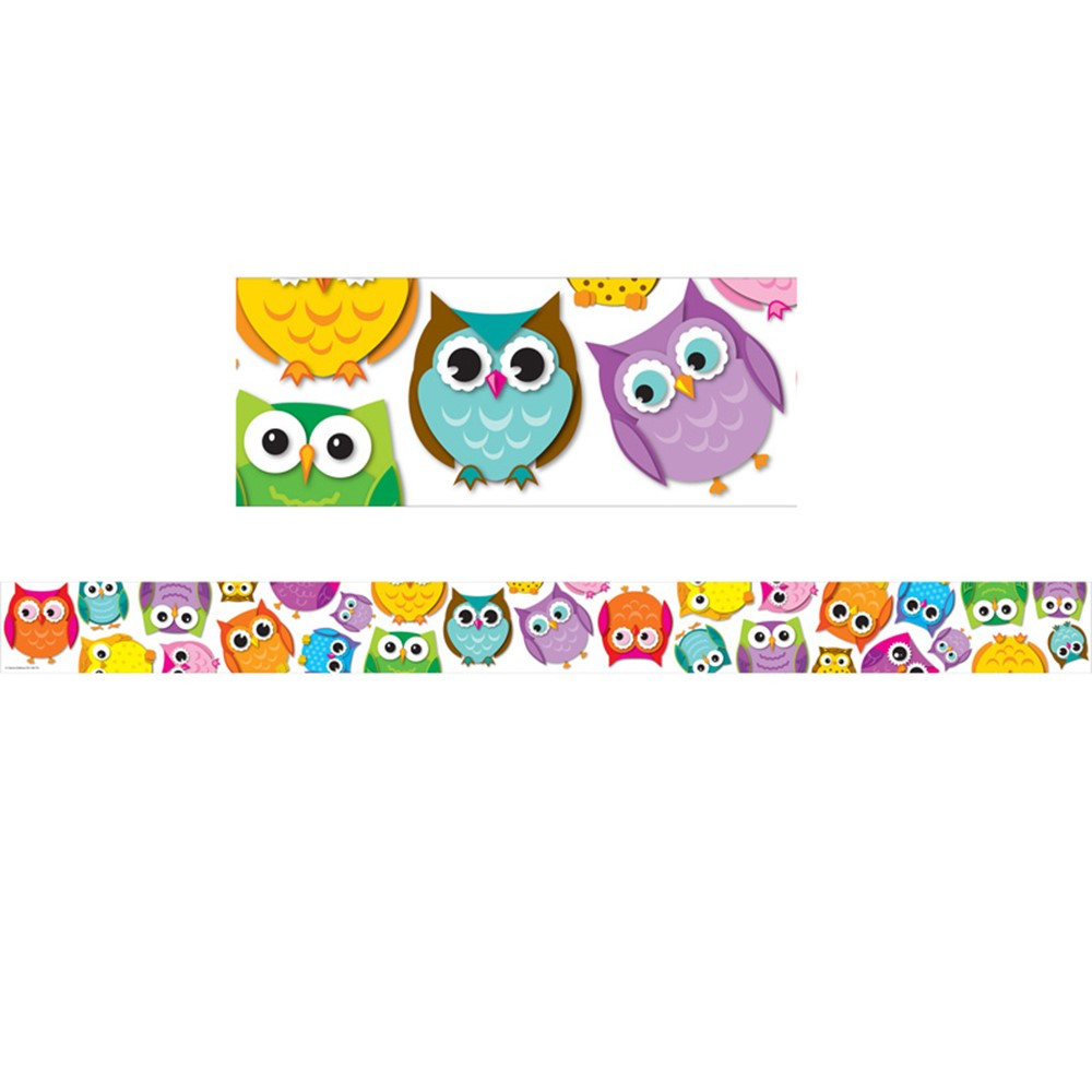 COLORFUL OWLS BORDERS