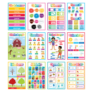 SPANISH EARLY LEARNING POSTER SET
