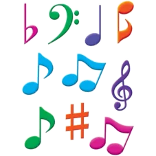 MUSICAL NOTES ACCENTS