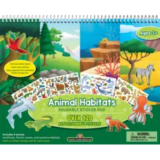 ANIMAL HABITATS REUSABLE STICKER PAD