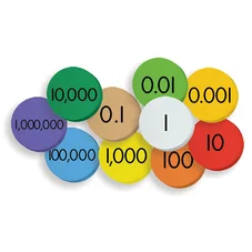 SENSATIONAL MATH PLACE VALUE DISCS 10 VALUE DECIMALS