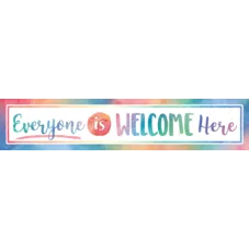 WATERCOLOR EVERYONE IS WELCOME HERE BANNER
