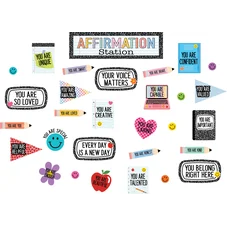 COOL FOR SCHOOL POSITIVE AFFIRMATIONS MINI BULLETIN