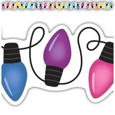 COLORFUL HOLIDAY LIGHTS BORDERS