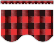RED AND BLACK GINGHAM BORDERS