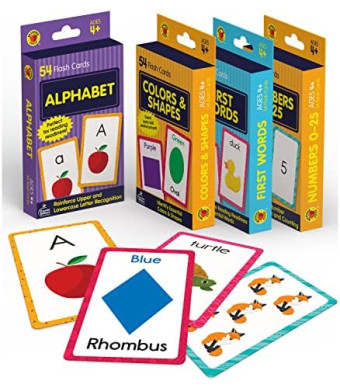 4-Pack Early Learning Flash Card Bundle Grade PK-1