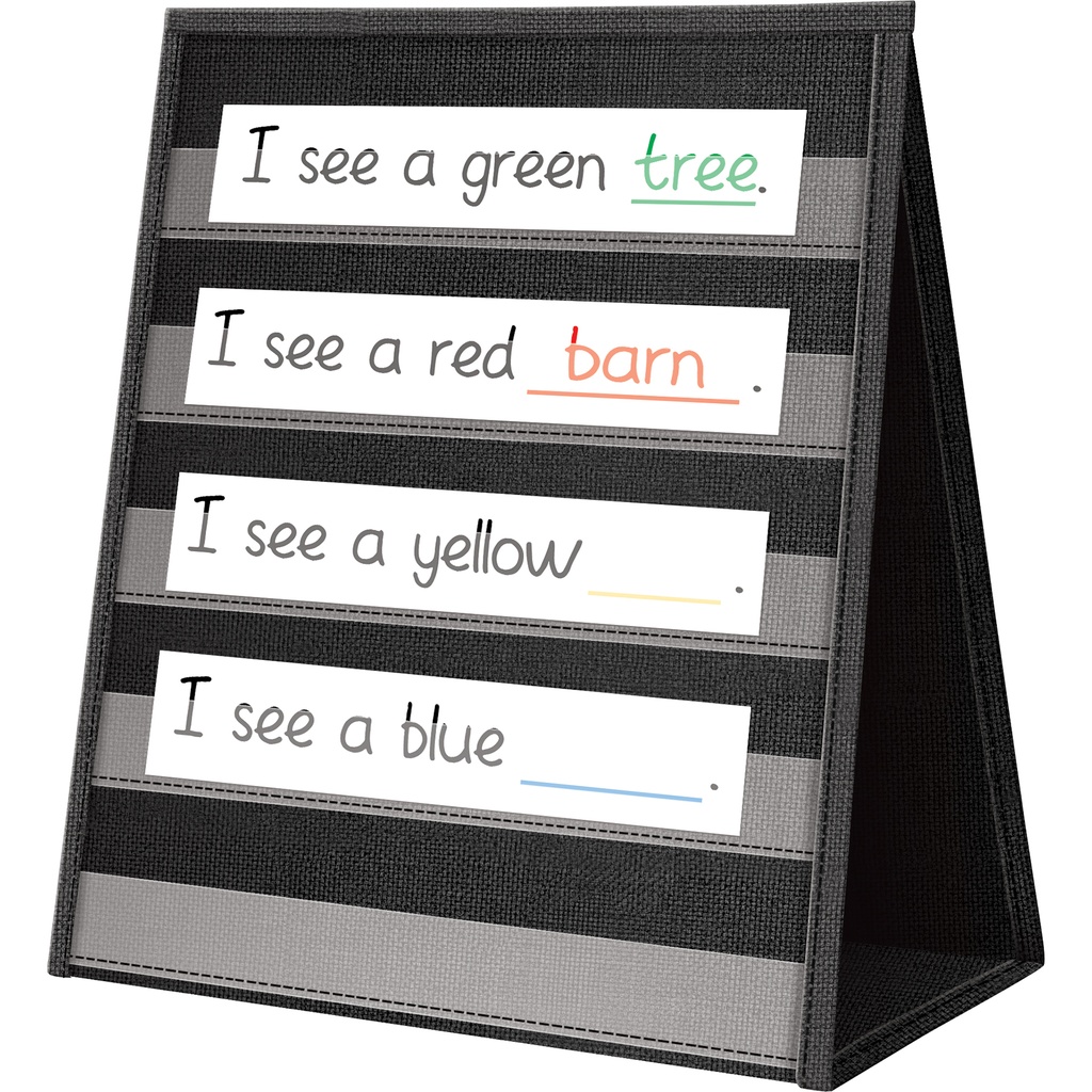 BLACK DESKTOP POCKET CHART