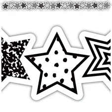 BLACK AND WHITE STARS BORDERS