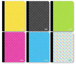 COMPOSITION BOOK POLKA DOT 100CT