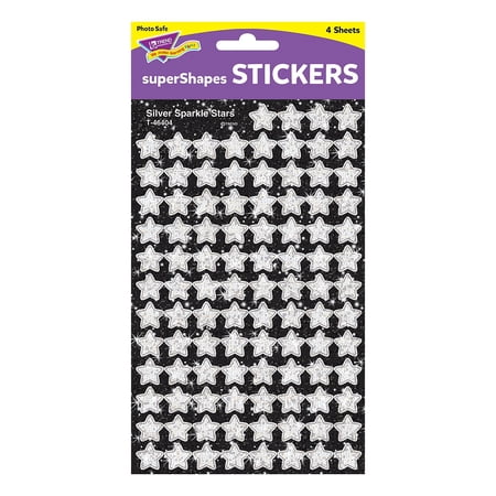 SILVERS SPARKLE STARS STICKERS