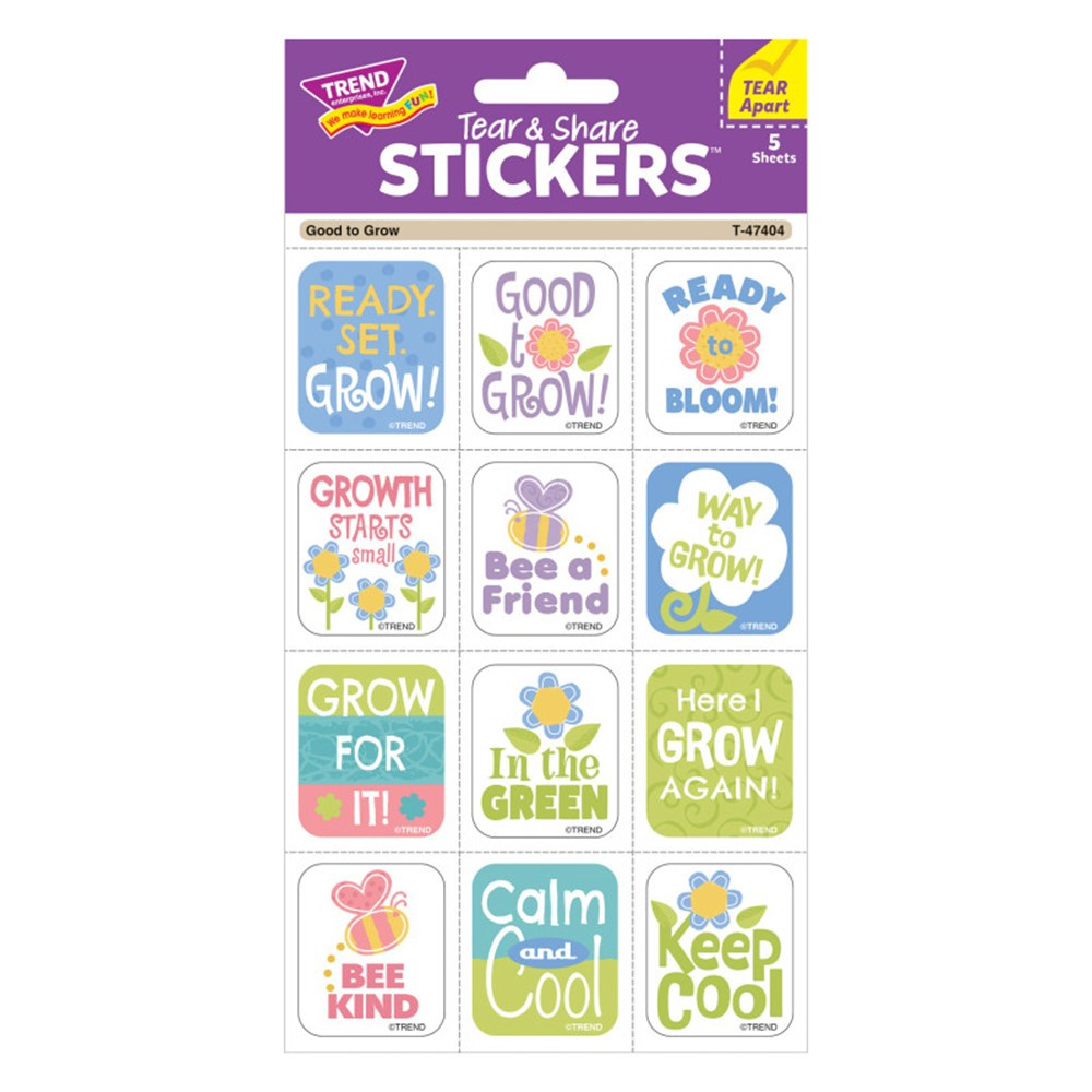 GOOD TO GROW TEAR & SHARE STICKERS