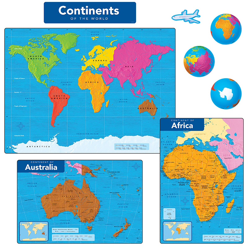 CONTINENTS OF THE WORLD SET