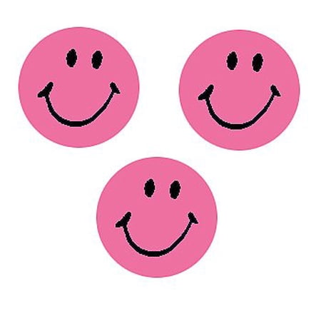 NEON PINK SMILES SUPERSPOTS STICKERS