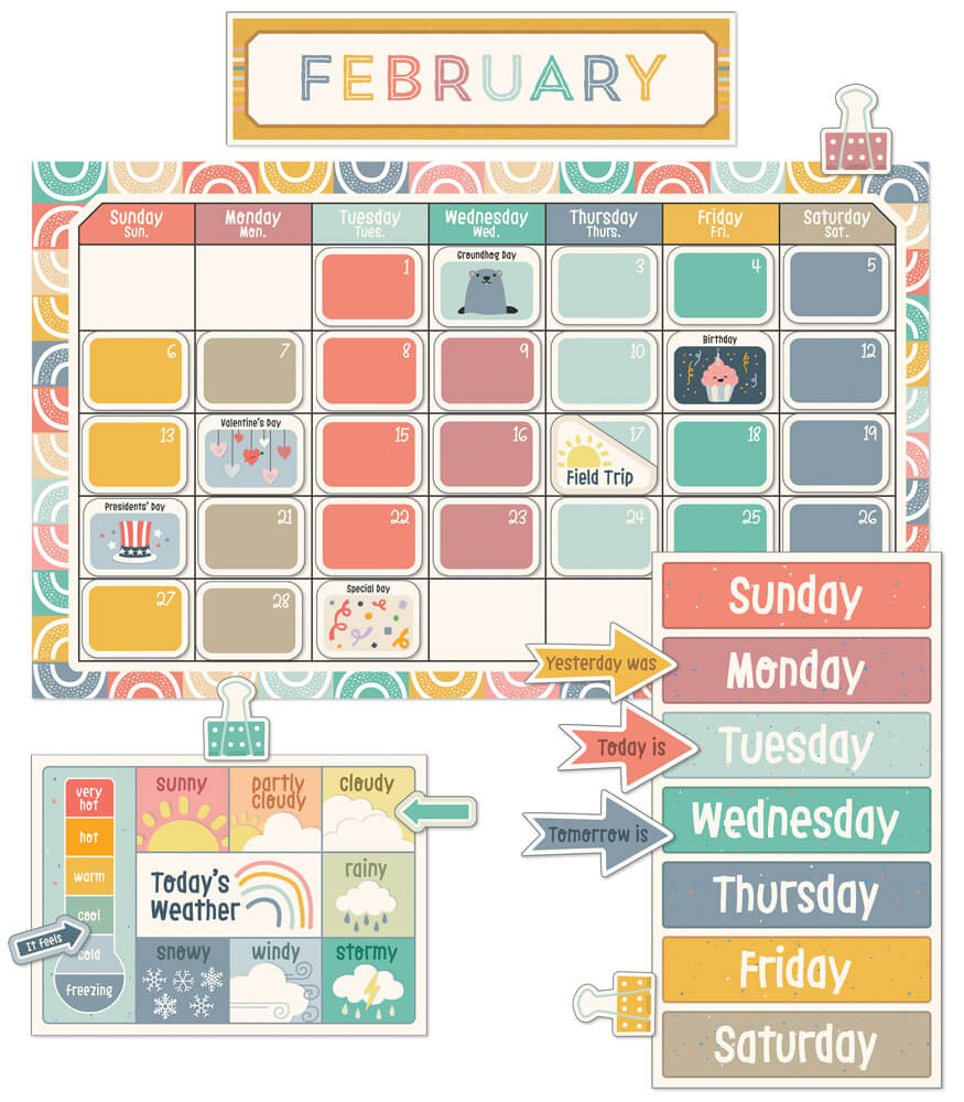We Belong Calendar Bulletin Board Set