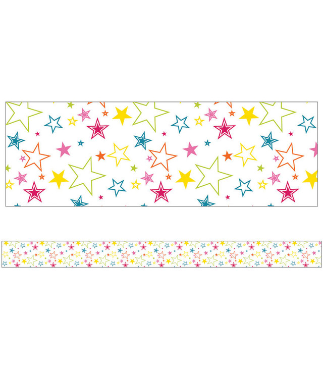 School Pop Mixed Stars Borders