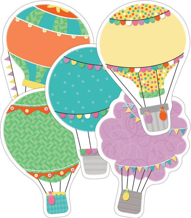 Up and Away Hot Air Balloons Cutouts