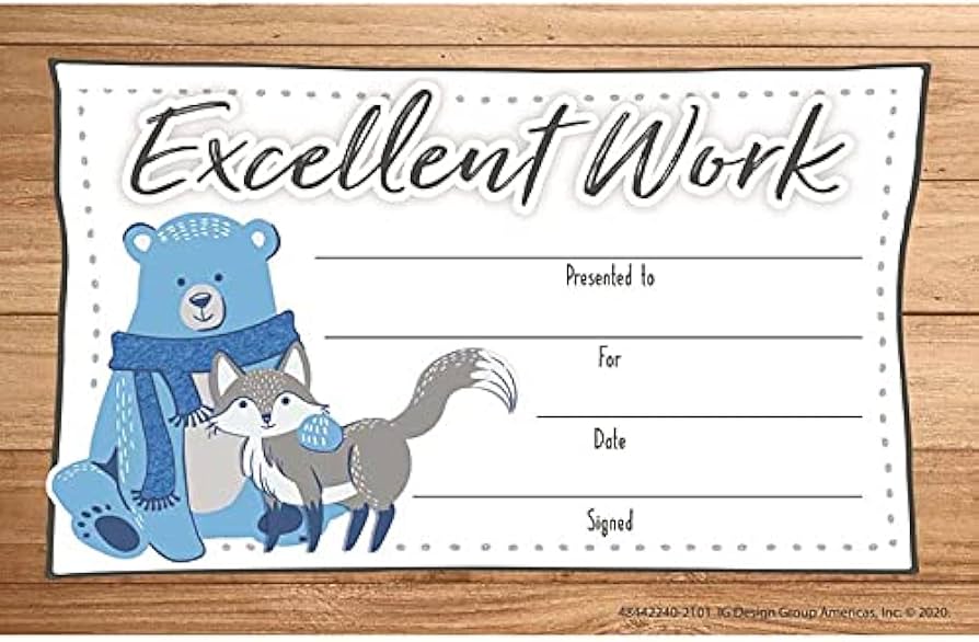 EXCELLENT WORK RECOGNITION AWARD