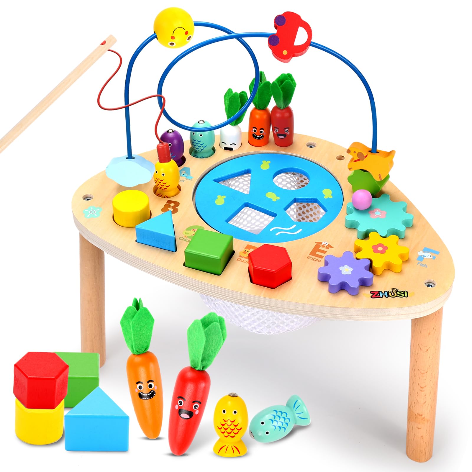 ACTIVITY TABLE FOR 1+ 6 IN 1 MONTESSORI TOYS BEAD NAZE