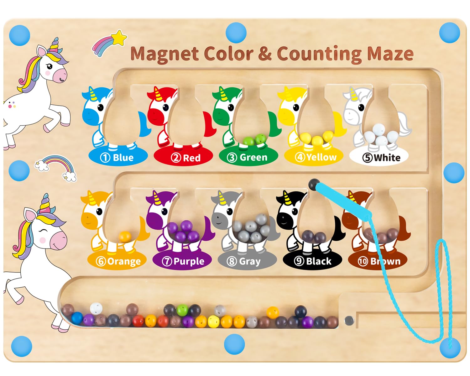 HONGID MAGNETIC COLOR AND NUMBER MAZE